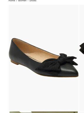 Jack Rogers Black Flats black 9.5 bow Debra Ballet Flat